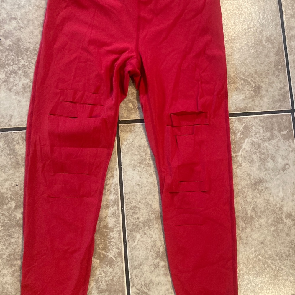 Zyia Active Red Leggings - Picture 2 of 5